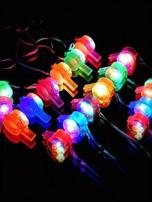 10/5/1pc-Glow Whistle, Luminous Whistle, Birthday Party Gift, Funny Whistle, Party Game Supplies, Halloween Glow Whistle, Christmas Party Supplies, Birthday Supplies, Carnival Party Supplies, Perfect As Party Favors, Birthday Gifts, Wedding Favors, Party Sound Effects, Carnival Party, Glow Party Supplies. Back To School Gifts, Also As Classroom Prizes, Halloween, Christmas Party Gift Fillers. - Multicolor - View 9