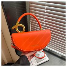 Bolso de Cuero Genuino para Mujer, Elegante Bolso de Mano y de Hombro para Oficina, Citas y Fiestas 2026, Casual, Gran Capacidad,  de Moda, Calidad, Bandolera, de un Solo Hombro, Estilo Saddle, Bolso de Axila para Mujer - Negro - Ver 11