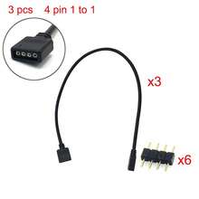 5-24V 3-Pin 4-Pin RGB LED Strip Connector 1-To-1 2 3 4 5 Splitter Extension Cable Compatible With Computer Fan Motherboard AURA RGB LED Strip - 30cm/11.8in - View 40