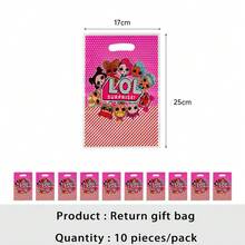 1/6/10/20pcs LOL SURPRISE Cartoon Doll Birthday Party Decorations Surprise Doll Decorations Holiday Surprise Gifts Party Supplies - Pink - View 10