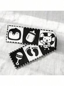 My First High Contrast Black And White Soft Book, Suitable For Tummy Time Activity For Infants, Black And White Baby Cards, Foldable Educational Activity Cloth Book, Suitable For Baby Boys And Girls - Multicolor - View 8
