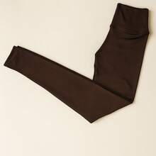 Flannel Pants For Cold Weather With Warm Lining, High Waist, Sizes S To XL. - Rust Brown - View 4