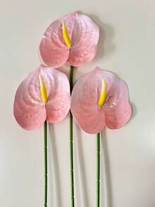 MEHELANY 8/4/1 Stück künstliche rosa Paradiesvogelblume, künstlicher Paradiesvogel, Kunststoff-Langstiel-Kunstpflanze, geeignet für Party- und Heim-Vasendekoration, Hochzeitstisch-Arrangement, Innendekoration, DIY-Blumenstrauß, Geschenk für Frauen - Hell-Pink - Übersicht 3