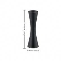 Elegant Metal Vase Paired With A Faux Floral Bouquet.This Compact Vase-Available In Gold Or Black-Is Crafted From Durable Metal.Its Slender Silhouette Is Suitable For Displaying A Wide Variety Of Flower Types.For Wedding,Dinner Settings, Home Decor - Black Fitted Waist - View 4