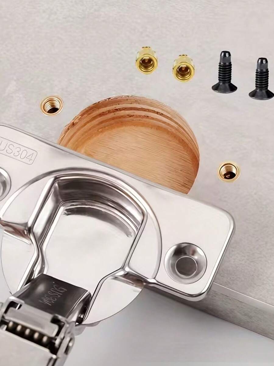 20pcs Reusable Hinge Expansion Inserts | Durable Rust-Resistant Fasteners, Suitable For Door Panels, Door Locks And Cabinet Doors | Embedded Installation, Polished Steel Ends - Multicolor - View 1