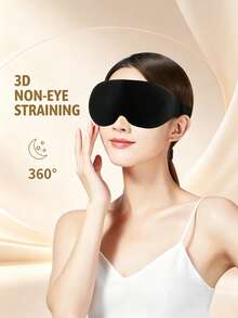 1pc 3D Eye Contour Sleep Mask, Zero Eye Pressure Eye Cover, Soft And Comfortable For Deep Sleep And Yoga Relaxation, Adjustable Strap Fits Different Head Shapes, Suitable For Deep Sleep, Napping, Travel Rest, Ideal Gift Choice - A - View 3