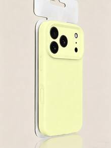 高品質液態矽膠手機殼，相容 iPhone 17 Pro Max、17 Pro、17 Air、17、16、15、14、13、12、11 Pro Max Plus，觸感柔軟親膚，防震保護殼 - 黃色 - 查看 2