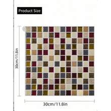 10 buah Wallpaper Vinyl Bertekstur Tahan Air Ukuran 11,8 Inci x 11,8 Inci untuk DIY, Ubin Kristal Berkilau Tahan Percikan Air, Ubin Persegi Kecil Berperekat, Cocok untuk Dekorasi Dinding Rumah - 10Pcs - View 4