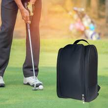 Multi-Functional High-Quality Sports Bag, Professional Golf Shoe Bag, Large Capacity Design, Easy To Store Golf Boots, High-Quality Smooth Zipper. Can Be Used As A Universal Zipper Sports Shoe Bag, Suitable For Various Sports - Black - View 4