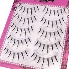 5 Pairs Anime Style Pointed Transparent Invisible False Eyelashes, Lightweight And Natural-Looking, Suitable For Dates, Travel And Carry-On - View 4