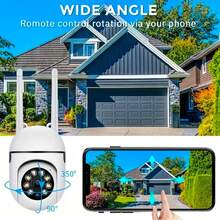 1-2PCS 1080P FHD WiFi Security Camera 360° Panoramic PTZ Indoor Camera Two-Way Talk Human Detection Night Vision USB Powered Home Surveillance Cameras - White - View 7