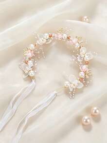 Floral Crown Headpiece, Princess & Fairy Style For Birthday Party, Performance, Hosting - Multicolor - View 6