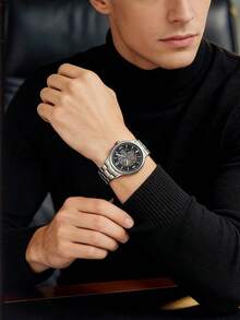 FOSSIL Stainless Steel Everyday Commute Watch, Minimalist & Fashionable ME3180 - Silver - View 4