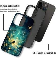 Case For IPhone 16 Pro, Colorful Pineapple Design, Liquid Silicone Case, Impact Resistant, Anti-Scratch, Shockproof - 藍蝴蝶蜻蜓 - 查看 4