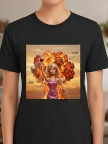 Women T-Shirts - Black - View 1