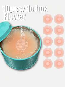2/6/10pcs Reusable Lift-Up Backless Bra Petals, Seamless Invisible Self-Adhesive Nipple Cover, Non-Slip Discreet, Suitable For Various Occasions - Baby Pink - View 11