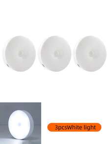 8-LED Intelligent Sensor Night Light, USB Rechargeable Motion Sensor Lamp With 120° Wide Detection Range, Dimmable Magnetic Stair Light For Bedroom, Closet, Hallway, Apartment, Balcony, Dorm, Reading (Warm White/White), Emergency Light In Power Outage (Refer To 2nd Main Image For Sensor Mode Settings) - Multicolor - View 14