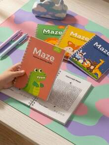 Libro de laberintos para niños - Mejora la atención y el desarrollo cognitivo - Multicolor - Ver 1