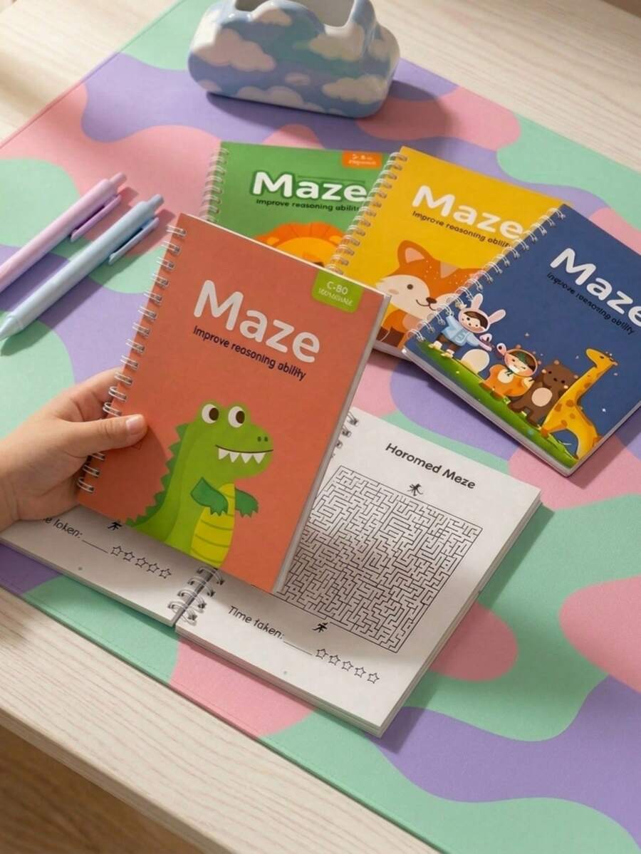 Libro de laberintos para niños - Mejora la atención y el desarrollo cognitivo - Multicolor - Ver 1