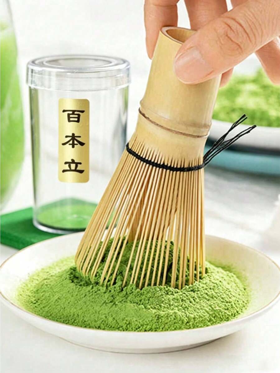 1件抹茶刷,手工製作傳統日式茶筅,適用於抹茶碗和竹製抹茶刷,抹茶茶道完美入門套裝 - 彩色 - 查看 1