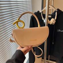 Bolso de Cuero Genuino para Mujer, Elegante Bolso de Mano y de Hombro para Oficina, Citas y Fiestas 2026, Casual, Gran Capacidad,  de Moda, Calidad, Bandolera, de un Solo Hombro, Estilo Saddle, Bolso de Axila para Mujer - Negro - Ver 5