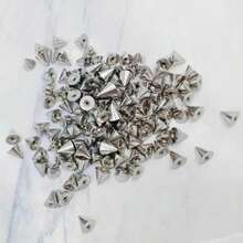 100pcs Stainless Steel Piercing Jewelry Replacement Accessories, Pointed Cone Eyebrow Studs, Lip Studs, Tongue Studs, Ear Studs, Horseshoe Rings, Belly Rings, In Stock - Steel - View 9