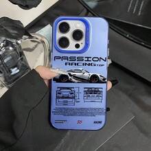 Coche deportivo Carcasa celular diseño elegante resistente a impactos y rasgos, adaptada para múltiples modelos como  X,XR,XS Max y series 11/12/13/14/15/16/17 con todas sus variantes, celulares  Galaxy gama A y S de diferentes generaciones, dispositivos  Moto E y serie G, además de  Poco y Redmi Note toda la línea, material cómodo ligero, protección completa para teléfono móvil ideal para uso personal y diario cotidiano - Azul - Ver 1