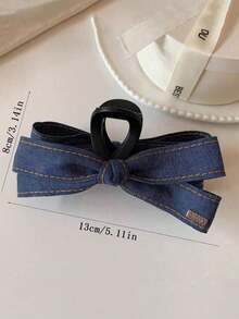 Bow Hair Clip - Elegant Vintage Blue Fabric Hair Accessory, Suitable For Women, Mother's Day Gift, Party And Birthday Hair Clip, Securely Holds Updos And Buns, Versatile Use, Perfect For Party And Birthday Occasions, Ideal Mother's Day Gift - Multicolor - View 5