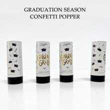 1 pieza/3pcs/5pcs Tubo de regalo con confeti de tema de graduación para girar a mano, herramienta de decoración de escena para celebrar la atmósfera de la fiesta de graduación - multicolor - Ver 6