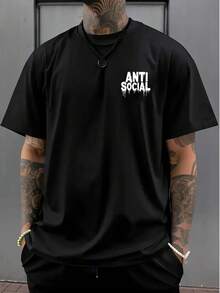 Men T-Shirts - 黑色 - 查看 3