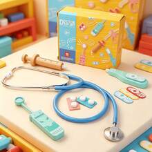 Kids Wooden Medical Role Play Toy Set, Doctor Toy Set, Children Wooden Role Play Toy Set, Kids Doctor Set, Educational Medical Game Set, Children Doctor Game Set, Medical Role Play Toy Set, Plastic Doctor Toy Set, Unisex Doctor Toy, Complete Doctor Toy Set, Role Play Educational Toy Set, Educational Doctor Toy, Complete Doctor Toy Set, Suitable For Boys And Girls, Children Game Set - Multicolor - View 1