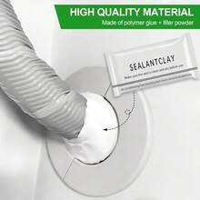 10 Pack White Seal Putty Waterproof Duct Seal Repair Sealing Clay,Cement Crack Filler,Plumbers Putty,Quick Mending Mud For Drain Connection, Wall Hole, Air Conditioning Hole Waterproof Seal Putty - 10pcs - View 3