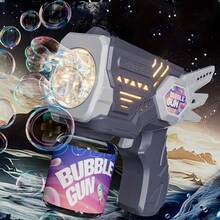 10-Hole Electric Automatic Bubble Gun With LED Lights - Plastic Material, Handheld Design, Suitable For Outdoor Play And As A Gift (Bubble Liquid Not Included), Outdoor Game Equipment | Interesting Design | Multi-Level Gaming Experience, Children's Bubble Gun Set - Multicolor - View 11