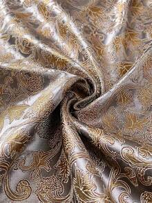 Vải Jacquard tinh tế, vải satin Jacquard hoa văn phức tạp, chất liệu mềm mại và thoải mái, bền, thanh lịch, đa năng, phù hợp cho các dự án thời trang và trang trí nhà cửa, vải Jacquard khổ lớn. - 1 - Xem 4