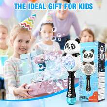 Adorable Panda Bubble Machine, Dense And Smooth Bubble Output With Great Atmosphere, Parent-Child Interactive Leisure Play, Suitable For Outdoor Travel/Lawn Play/Picnic With Kids/Indoor And Outdoor Fun, Children's Birthday Gift, Bubble Machine Gift For Boys And Girls, Essential For Outdoor Activities - Multicolor - View 11
