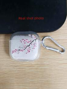 Transparent Cherry Blossom Pattern Protective Case Compatible With Apple Pro 1/2, Soft Silicone Shockproof Cover For AirPods Pro 3/4 - Multicolor - View 4