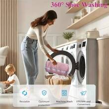 All-Purpose Machine Wash Shoe Bag With 360° Soft Brush Cleaning, Laundry Bags - Multicolor - View 5