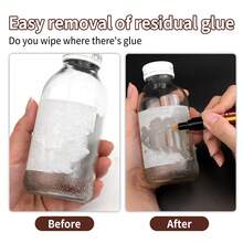 FLYSEA 1pc Car Adhesive Remover Pen, Quickly Removes Stubborn Sticker Residue, Handwritten Marks, Furniture Glue, Glass Residue, Suitable For Wood, Car Paint, Marble, Ceramic, Glass - A - View 3