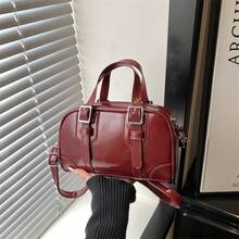 Bolso de Cuero Genuino para Mujer, Elegante Bolso de Mano y de Hombro para Oficina, Citas y Fiestas. - Negro - Ver 9