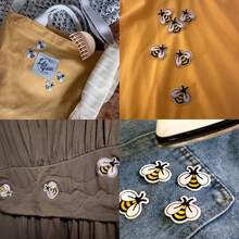 5/10/15/20/25/30Pcs Embroidered Bee Pattern Iron-On Patches, Suitable For Clothing, Shoes, Bags, Hats, Jeans Accessories, Sewing DIY Crafts - Bee - View 11