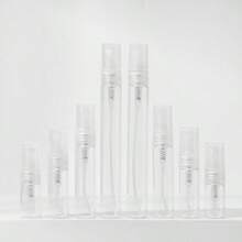 12/50 piezas de botellas de vidrio portátiles para rellenar perfume, para damas, con boquilla de spray y bomba de perfume, botella de perfume de tamaño de viaje - transparente - Ver 4