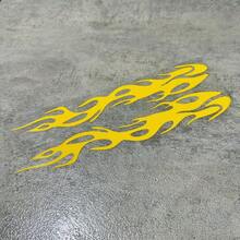 2pcs Reflective Flame Patch - Vehicles - Vivid And Colorful For Motorcycles And Cars - PVC - Reflective Stickers - Self Adhesive - Asymmetric Shape - High Visibility Safety Decoration - Motorcycle Patch - Strong Design - Durable Adhesive - A - View 14