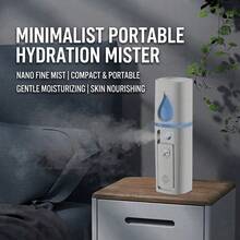 Portable Nano Facial Mist, Mini Facial Steamer With A 20ml Visible Water Tank And Ambient Light. Can Be Used For Eyelash Extensions, Pore Cleansing, Spa-Like Moisturizing, And USB Rechargeable Mini Beauty Device - Cool And Refreshing In Summer. - 彩色 - 查看 1