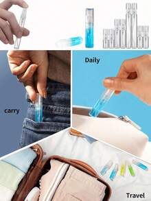 5/10/12pcs Reusable Portable Perfume Spray Bottles, Mini Perfume Refillable Sprayers, Cosmetic Fragrance Storage Containers, Perfume Spray Bottles, Perfume Spray Pump Boxes, Mini Pocket Perfume Sprayers, Reusable Perfume Dispenser Transfer Tools (2ML/3ML/5ML/10ML) - Clear - View 5