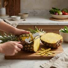 304 Stainless Steel Sugarcane Peeler Knife With Anti Slip Plastic Handle, Multi Purpose Fruit And Vegetable Peeler,For Pineapple, Pumpkin, Sugarcane And More, Manual Sugarcane Cutter, Bottle Opener, Suitable For Home Kitchen Restaurant Accessories - Multicolor - View 1