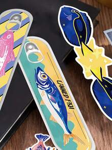 30pcs Original Handmade Fish Bookmarks: A Range Of Designs Featuring Lively Little Fish. Made Of Paper, They Can Be Used As Page Markers. Unique And Versatile, You Won't Find Duplicates. - Multicolor - View 4