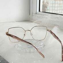 Women's Clip-On 2-In-1 Eyeglass Frame, New Model, Super Cute Metal, Polarized Lens, Fashion 0323 - Black - View 5