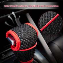 Universal Anti-Slip Gear Shift Cover, Designed For Automatic Car Interior, Provides Non-Slip Grip. Breathable Mesh Gear Shift Sleeve For Automatic Transmission, Universal Car Interior Accessory. Embossed Gear Shift Cover Car Gear Protection Sleeve. Convenient And Practical, Sturdy And Durable. Storage & Organization, Beautiful And Practical. - Multicolor - View 3
