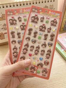 3D Cartoon Relief Resin Stickers, Interesting Decorative Stickers For Items Like Girls' Notebooks, Phone Cases, Water Cups - Multicolor - View 4