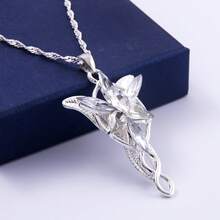 Evening Star Resin Necklace, Elf Princess Pendant Necklace - Silver - View 1